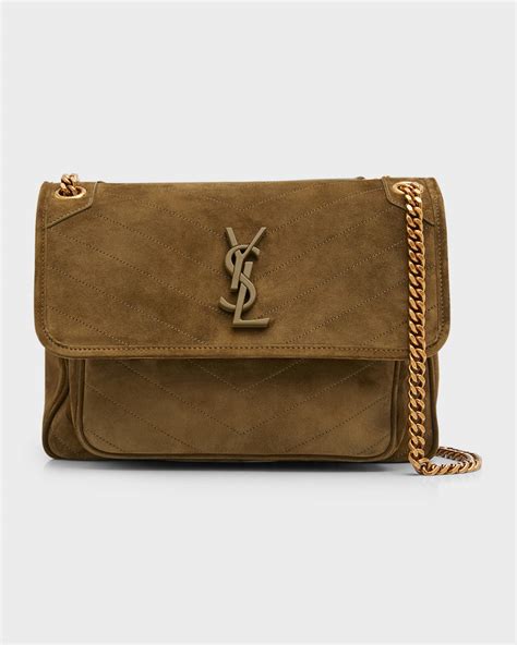 niki ysl bag gold hw|YSL niki bag suede.